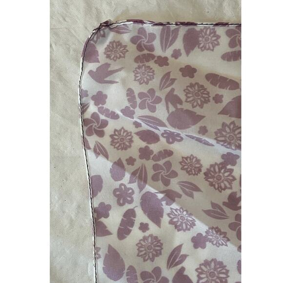One of a Kind Silk Scarf Manufacture Sample Purple Flowers - Vialegeno Disegni - Picture 6 of 9